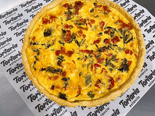 Quiche de Rúcula com Tomate Seco